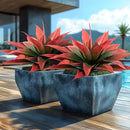 Artificial Agave Plants,Large UV Resistant Fake Agave Planters for Indoor and Outdoor Decorating Artificial Plants for Outdoors Fake Plants 2Pack, 28" Red by GreenHaven Gardens