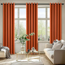 MIULEE Orange Blackout Curtains for Bedroom 72 Inches Long 2 Panels, Thermal Insulated Room Darkening Fall Drapes Grommet Noise Reduction Light Blocking Window Treatments Fall Decor W40 x L72 Inch by TinyTreasures Baby Boutique