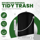Utopia Kitchen Compost Bin for Kitchen Countertop, 1 Gallon Compost Bucket for Kitchen with Lid, Includes 1 Spare Charcoal Filter (Black) by GreenHaven Gardens