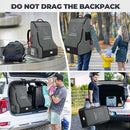 RAINSMORE Padded Car Seat Travel Bag for Airplane Heavy Duty Car Seat Backpack for Air Travel Baby Carseat Cover Bags for Airport Large Car Seats Carrier Fits Car Seats & Booster Seats,Gray by TinyTreasures Baby Boutique