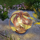 Solar Lights Outdoor - Ramadan Solar Lights for Outside Garden Decor, Hollow Solar Lights with Glass Globe, Solar Lantern Gardening Gifts for Women, Mom, Pathway, Balcony, Tabletop Decoration by GreenHaven Gardens