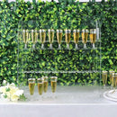 Tableclothsfactory 25" Clear Acrylic 2-Tier Wine Glass Stemware Rack, Champagne Flute Holder with Stand by CozyNest Decor