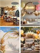 126pcs Dried Pampas Grass Decorations, Dried Flowers, Dried Bouquet in Vase, Reed Grass Bouquet for Boho Floral Wedding, Rustic Farmhouse Decor. (Vase Not Included) by CozyNest Decor