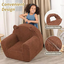 Comfy Toddler Chair, Cuddly Sherpa Teddy Bear Kids Sofa, High Back Kids Reading Chair for Boys and Girls, Brown by CozyNest Decor