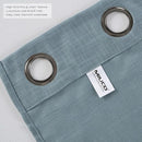 MIUCO Semi Sheer Curtains Poly Linen Textured Solid Grommet Curtains 84 Inches Long for Kids Room 2 Panels (2 x 37 Wide x 84" Long) Teal