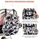Baby Diaper Bag Backpack, Travel Diaper Bags for Baby Girl Boy Large Capacity Baby Bag Backpack for Women Cow Print by TinyTreasures Baby Boutique