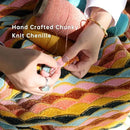 Soft Chenille Yarn Throw 50"x60", Handmade Knit Throw Blanket, for use in All Seasons, Soft Cozy Warm Knitted Blanket for Bed Sofa, Couch Chair, Living Room(1.98Ib) by CozyNest Decor