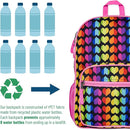 Wildkin ECO rPET Kids Backpack – Recycled, Padded, Adjustable for School & Travel – Rainbow Hearts by TinyTreasures Baby Boutique