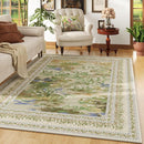 Area Rugs 8x10 Clearance Impressionist-Style Vintage Washable Area Rug Non Slip Low Pile Large Rug for Bedroom Farmhouse Dining Room Kids Playroom, Beige by TinyTreasures Baby Boutique