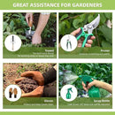 Garden Tool Set 12 Pieces Gardening Tools Stainless Steel Heavy Duty, Outdoor Hand Tools with Floral Organizer Handbag, Succulent Tools,Gardening Gifts for Women Men Beginners by GreenHaven Gardens