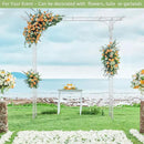 VINGLI Garden Arbor, Arch Archway for Wedding Ceremony Party, Steel Garden Trellis for Plant Climbing, Christmas Garden Decorations Pergola for Garden, Backyard, Lawn (White) by GreenHaven Gardens