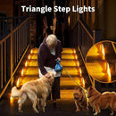 KINKAI Solar Step Lights for Outside, 8 Pack Triangle Stair Light Outdoor Waterproof Deck Lighting for Garden, Patio, Yard, Front Door, Porch Decor (Warm Light) by GreenHaven Gardens