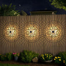 4 Pack Large Solar Fence Lights Metal Solar Powered Outdoor Wall Deck Step Lights Tree Theme Waterproof Fence Light for Garden Post Patio Backyard Yard Decor, Gardening Gifts for Women Mom Grandma by CozyNest Decor