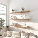 36 Inch Floating Shelves for Wall Rustic Light Wood Wall Shelves for Bedroom Set of 4 by CozyNest Decor