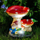 Solar Gnome Statues Figurine Lights - Garden Lighting Outdoor Decorations, Gnome Sleeping Under Mushroom, Yard Art Lawn Ornaments for Porch Patio Balcony - Gnome Gifts for Women Mom by CozyNest Decor