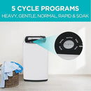 BLACK+DECKER 0.9 Cu. Ft. Portable Washer, 6.6 lb. Capacity Washing Machine for Homes & Apartments, 5 Wash Cycles, Quick Connect Sink Adapter and Drain Hose Included, Transparent Lid, BPWM09W, White by CozyNest Decor