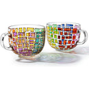 Renaissance Stained Glass Coffee Cup Mug Set Of 2 By Festive Colorful Coffee Cups St by The Wine Savant