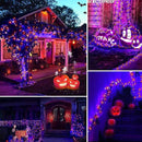 2 Pack 400 LED Solar String Lights, 8 Modes Solar String Lights for Outside, Waterproof and Solar Powered Outdoor String Lights for Holiday Christmas Yard Garden Tree Wedding Party (Orange Purple) by GreenHaven Gardens