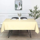 sancua Square Tablecloth - 70 x 70 Inch - Water Resistant Spill Proof Washable Polyester Table Cloth, Decorative Fabric Table Cover for Dining Tables, Buffet Parties and Camping, Beige