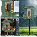 Smart Bird Feeder with Camera, AI Species Identify, Dual Solar Powered Birdfeeder Cam for Outside IP65 with 2.4GHz WiFi, 2K HD Auto Capture Birds Video for Bird Lover (Green) by CozyNest Decor