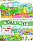 Reusable Sticker Book for Toddlers 2-4 Years, Stickers for Kids, Toddler Sticker Book Ages 1-3, Toddler Craft Activities, Toddlers Travel Toys Ages 2+ Boy Girl Birthday Gifts by TinyTreasures Baby Boutique
