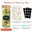 16 oz 20 pcs Glass Jars with Bamboo Lids, Stackable Clear Food Storage Jars, Airtight Kichen Glass Pantry Storage Containers with Lids for Rice, Candy, Sugar, Flour, Nuts, Cookie, Spice by CozyNest Decor