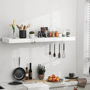 Floating Shelves - 10.3 Inch Deep Wall Shelf for Decor & Storage - Wall Mounted Display Shelving with Invisible Heavy-Duty Metal Bracket - 36" W x 10.3" D x 1.8" H - Set of 1 - Rustic White by CozyNest Decor