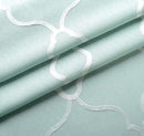 MIUCO Moroccan Embroidered Semi Sheer Curtains Linen Look Grommet Panels for Bedroom 52 x 95 Inch 2 Panels, Subtle Green by CozyNest Decor