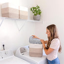 NaturalCozy Storage Cubes 11 Inch Cotton Rope Woven Baskets for Organizing, 3-Pack | Cube Storage Bin | Square Storage Baskets for Shelves Organizer, Classroom, Kids Toy Bins, Closet, Baby Nursery by TinyTreasures Baby Boutique