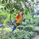 Lifelike Parrot Garden Statues Hanging Decor Ornaments Figurines Sculpture for Patio Lawn Yard, Blue Tail (Blue Tail) by GreenHaven Gardens
