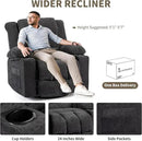 Recliner Chair Rocker Modern Ergonomic Lounge 360 Degree Swivel Single Sofa Seat Living Room Lounge Recliners on Clearance Foam Filling by CozyNest Decor
