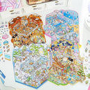 4 Sets Big 3D Sticker Scenes DIY Craft Kit – Build Your Own Miniature Rooms Stickers Book(Museum/Ski Resort/Amusement Park/Aquarium) for Kids & Adults, Creative Craft Kit for Gifts by TinyTreasures Baby Boutique