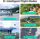 X1 Drone with Camera, Self-Flying Camera Drone with Follow Me Mode, Foldable Mini Drone with HDR Video Capture, Palm Takeoff, Intelligent Flight Paths, Hands-Free Control Black (Combo Plus) by TinyTreasures Baby Boutique
