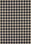 Lahome Checkered Dining Living Room Rug, 5x7 Washable Indoor Outdoor Easy Jute Rug, Farmhouse Neutral Diamond Non Slip Non Shedding Floor Carpet for Sunroom Deck Classroom Office by CozyNest Decor