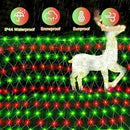 JXLEDAYY Christmas Net Lights Outdoor Decorations 3M*2M Mesh Lights Fairy String Lights Plug in with Timer Waterproof for Outside Bush Window Wall Patio Party Decor (Red ＆ Green, 200 LED 3M*2M) by GreenHaven Gardens