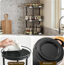3-Tier Lazy Susan Organizer, Rotating Spice Rack, Spinning Organizer, Industrial Turntable Spice Rack Organizer for Cabinet, Kitchen Countertop, Pantry, Black SR23BK by CozyNest Decor