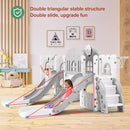 JOYLDIAS 10 in 1 Toddler Slide, Double Kid Climber Slide Playset w/Swing, Basketball Hoop, Telescope, Tunnel, Storage Space and Non-Slip Steps, Indoor Outdoor Backyard Playground Toy for Toddlers by TinyTreasures Baby Boutique
