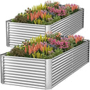2 Pack 6x3FT Tall Galvanized Raised Garden Bed Outdoor,Metal Garden Bed for Vegetables,Steel Raised Beds for Gardening,Above Ground Garden Box for Flower-H2M by CozyNest Decor