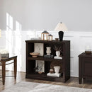 Bookcase, Open Storage Book Cases/Shelves, Floor Standing Indoor Furniture 2 Shelf Book case for Farmhouse Library Office Bedroom Kids, Dark Cherry - 2 Tier by CozyNest Decor