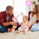 Fuzqq Baby Girl Toys 0-6 Months,Musical Stuffed Animal Plush Toy with Rattle,Soft Newborn Toy for 0 3 6 9 12 Months Girls,Baby Girl Gift,Pink by TinyTreasures Baby Boutique