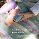Soft Chenille Yarn Throw 50"x60", Handmade Knit Throw Blanket, for use in All Seasons, Soft Cozy Warm Knitted Blanket for Bed Sofa, Couch Chair, Living Room(2.54Ib) by CozyNest Decor
