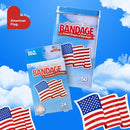 BioSwiss Bandages, American Flag Shaped Self Adhesive Bandage, Latex Free Wound Care, Fun First Aid Kit Supplies for Kids and Adults, 50 Count by TinyTreasures Baby Boutique