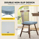 downluxe Indoor Chair Cushions for Dining Chairs, Soft and Comfortable Textured Foam Kitchen Chair Pads with Ties and Non-Slip Backing, 16" x 16" x 2", Light Blue, 4 Pack by CozyNest Decor