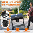 Realcook BBQ Barrel Charcoal Grill: Spacious Premium Outdoor Barbecue Grills with Side Tables - Perfect for Outdoor Cooking Backyard Grilling Patio Tailgating Camping Picnic and Party by GreenHaven Gardens