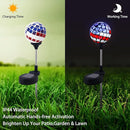 WNP Solar Powered Outdoor Garden Light Stakes Decoration,Mosaic Globe 4th of July Stake Solar Light Garden Decor,Solar Glow Glass Ball Lights Waterproof Decor Light for Patio Pathway,Yard by GreenHaven Gardens