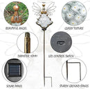 Angel Solar Lights Garden Stake Outdoor-38Inch Metal&Glass Solar Angel Stake Grave Decorations for Cemetery-Perfect as Angel Remembrance Gifts & Sympathy Gifts Decorations（Bronze） by GreenHaven Gardens