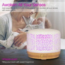 Earnest Living Essential Oil Diffuser White Ceramic Diffuser 500 ml Timers Night Lights and Auto Off Function Home Office Humidifier Aromatherapy Diffusers for Essential Oils by TinyTreasures Baby Boutique