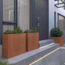 Corten Steel Metallic Heavy Planter for Outdoor Plants 24"x10"x24" Metal Planter Spliced Flower Pot with Partitions for Outside,Indoor,Garden (Corten, 24 * 10 * 24) by GreenHaven Gardens