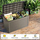 230 Gallon Outdoor Deck Box,Storage Lockable Waterproof Patio Furniture,Garden Tools,Cushions,Pool Accessories Outside Storage Resin Box(Grey) by CozyNest Decor