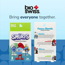 BioSwiss Bandages, The Smurfs in 3D Shaped Self Adhesive Bandage, Latex Free Sterile Wound Care, Fun First Aid Kit Supplies for Kids and Adults, 24 Count Box by TinyTreasures Baby Boutique